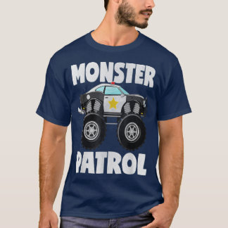 Monster Patrol Vintag Police Polizist Auto Monster T-Shirt