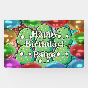 Monster Personalisierter Charakter Geburtstagsbann Banner