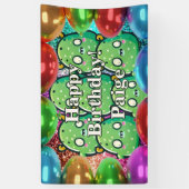 Monster Personalisierter Charakter Geburtstagsbann Banner (Vertikal)
