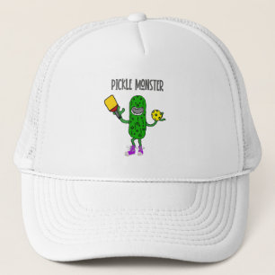 Monster Pickleball Cartoon Truckerkappe