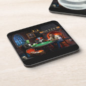 Monster Poker Halloween Getränkeuntersetzer (Linke Seite)