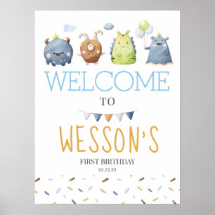 Monster Poster, Monster Begrüßungszeichen Poster