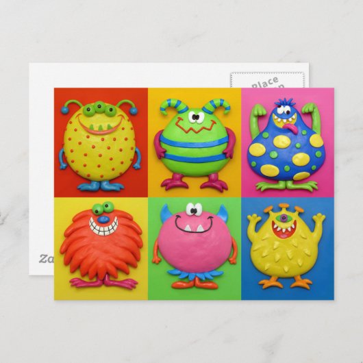 Monster Postkarte (Vorne/Hinten)