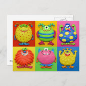 Monster Postkarte (Vorne/Hinten)