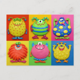 Monster Postkarte