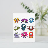 Monster Postkarte (Stehend Vorderseite)