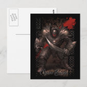 Monster Postkarte - Eisen Golem (Vorne/Hinten)