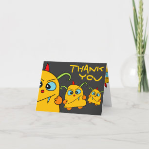 Monster Potato Pets Thank You Card Dankeskarte