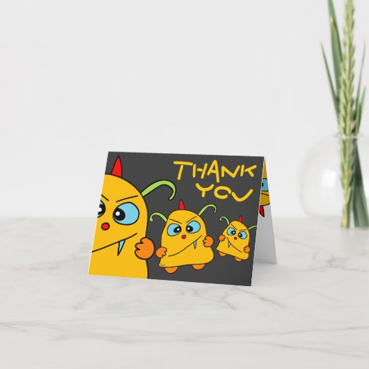 Monster Potato Pets Thank You Card Dankeskarte (Vorderseite)