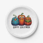 Monster Pumkins Pappteller (Vorderseite)