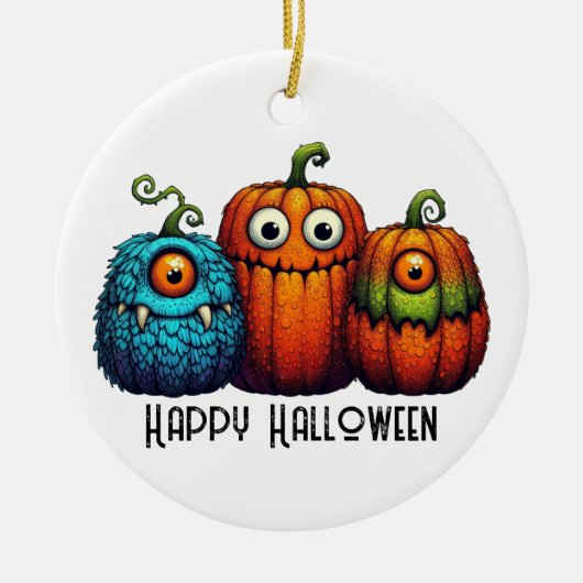 Monster Pumpkins Maßgeschneiderte Ornamente (Vorne)