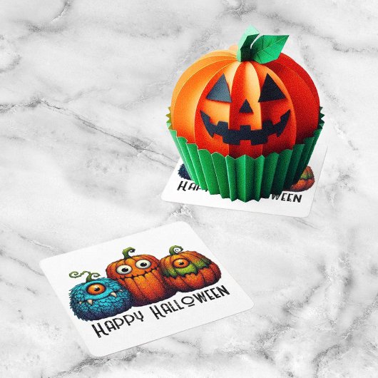 Monster Pumpkins Rechteckiger Pappuntersetzer