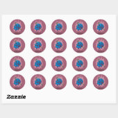 Monster-Puppensticker Runder Aufkleber (Blatt)