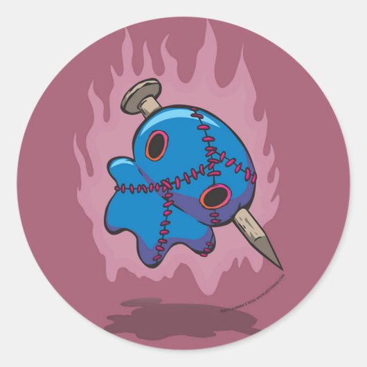 Monster-Puppensticker Runder Aufkleber (Vorderseite)