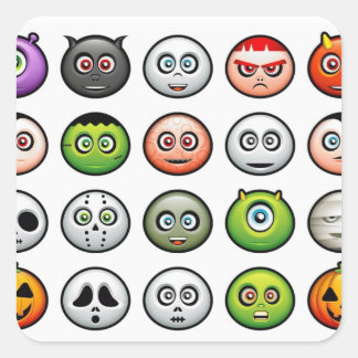 Monster-Quadrat-Aufkleber Quadratischer Aufkleber