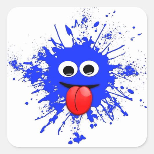 Monster Quadratischer Aufkleber (Vorderseite)