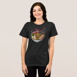 Monster Ramen - Creepy Niedlicher japanischer Stil Tri-Blend Shirt