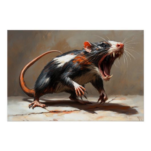 Monster-Rattenkreatur Poster (Vorderseite)