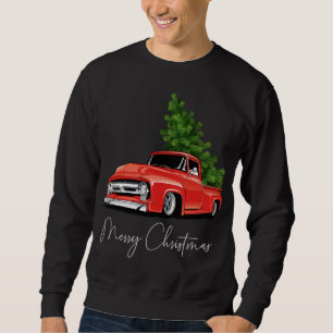 Monster Red Truck Weihnachtsbaum Xmas Sweatshirt