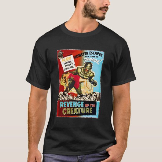 Monster Retro-Horror T-Shirt (Vorderseite)