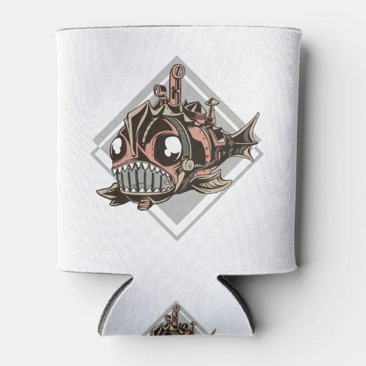 Monster Robotic Fish Geschenk für Seemannsliebhabe Dosenkühler (Vorderseite)