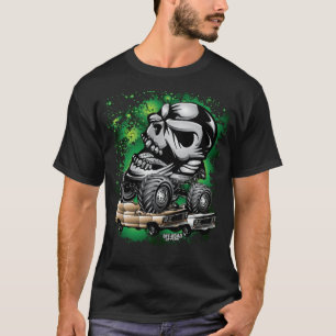 Monster-Schädel Körper lustige Schweinegeschenke T-Shirt