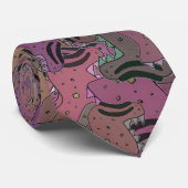 Monster Schlange Handgezeichnete Illustrationsmoti Krawatte (Gerollt)