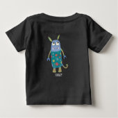 Monster Sidney Individuelle Name Baby T-shirt (Rückseite)