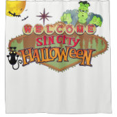 Monster Sin City Halloween Duschvorhang (Vorderseite)