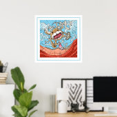 Monster-Skater Poster (Heimbüro)