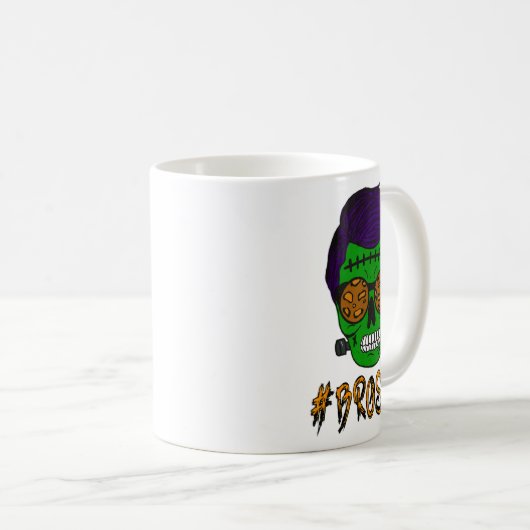 Monster Skull Broster Brother Halloween Match F Kaffeetasse (VorderseiteRechts)