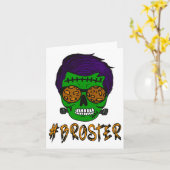 Monster Skull Broster Brother Halloween Match F Karte (Gelbe Blume)