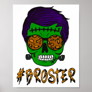 Monster Skull Broster Brother Halloween Match F Poster
