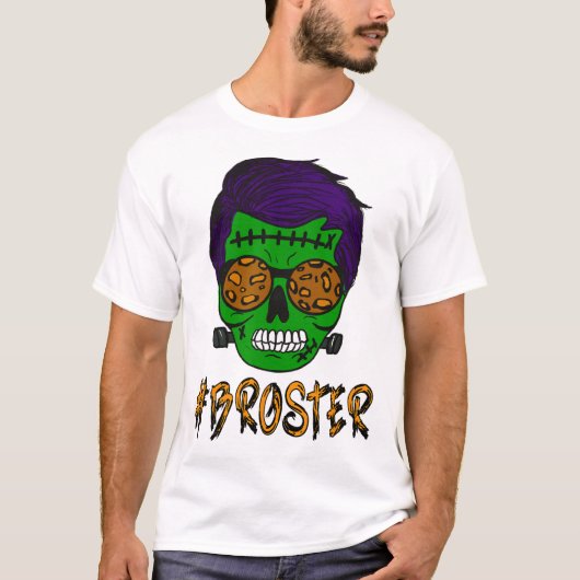 Monster Skull Broster Brother Halloween Match F T-Shirt (Vorderseite)