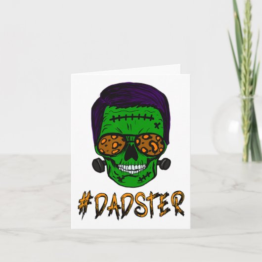 Monster Skull Dadster Vater Lebensgefühl Matching Karte (Vorderseite)