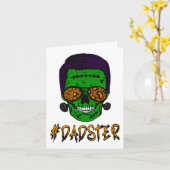 Monster Skull Dadster Vater Lebensgefühl Matching Karte (Gelbe Blume)