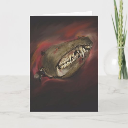 Monster Skull Halloween Karte (Vorderseite)