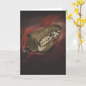 Monster Skull Halloween Karte (Gelbe Blume)