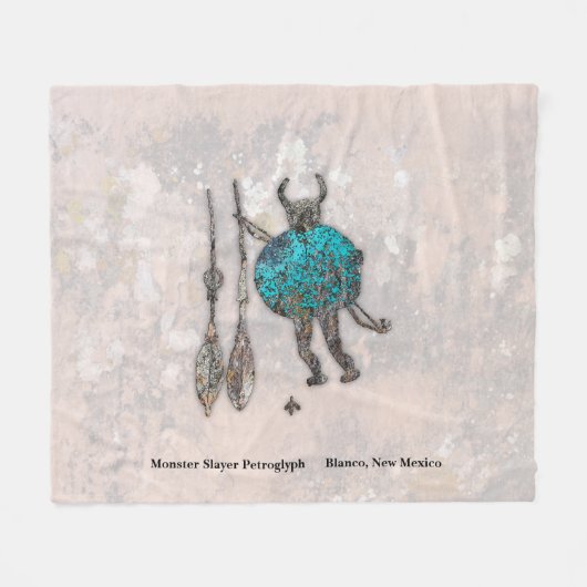 Monster Slayer Petroglyph Fleece Blanket (Vorderseite (Horizontal))