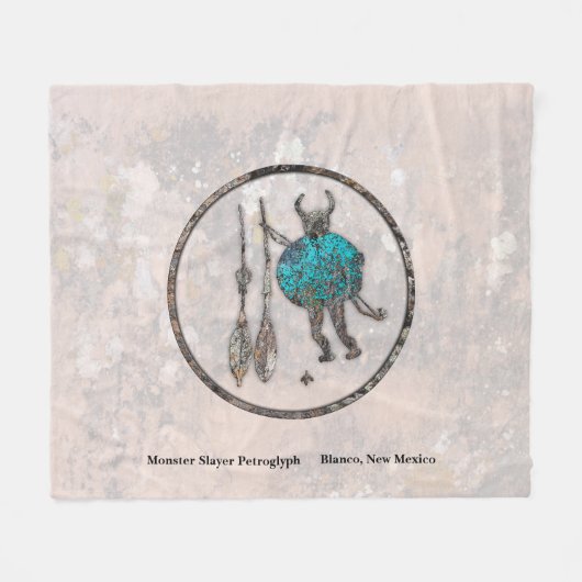 Monster Slayer Petroglyph Fleece Blanket (Vorderseite (Horizontal))