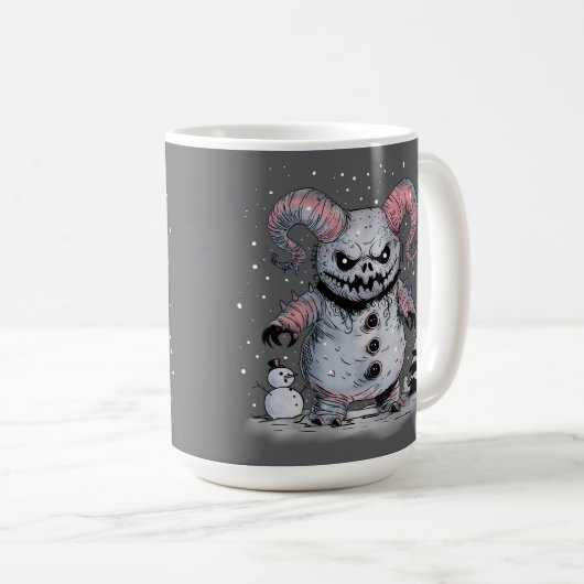 Monster Snowman Kaffeetasse (VorderseiteRechts)