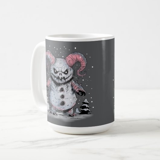 Monster Snowman Kaffeetasse (Vorderseite Links)