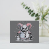 Monster Snowman Postkarte (Stehend Vorderseite)