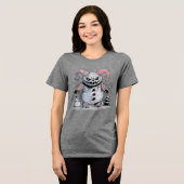 Monster Snowman Tri-Blend Shirt (Vorderseite voll)