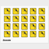 Monster Spider Xing! Quadratischer Aufkleber (Blatt)
