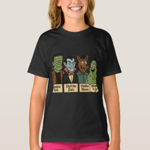 Monster Squad Portrait Niedliche Halloween-Kunst T-Shirt