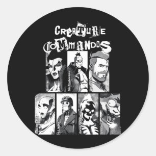 Monster Squad Porträts Leistung Runder Aufkleber