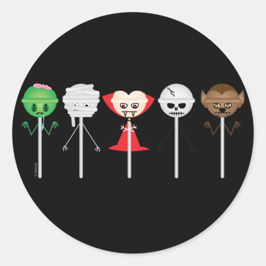 Monster Suckers Runder Aufkleber (Vorderseite)