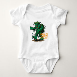 Monster-Sumpf-Cartoon - genehmigt durch Halloween Baby Strampler