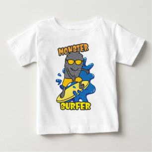Monster surfbaby baby t-shirt